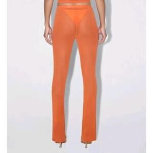 Khy, Mesh Stretch Nylon Sexy Low Rise Pant XS ORANGE COLOR NWT #X